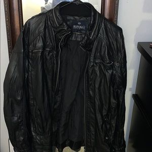 Black leather jacket